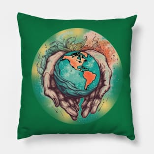 April 22 Earth Day,Be the change,Preserving our planet. Pillow