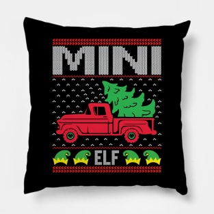 Mini elf ugly christmas sweater Pillow