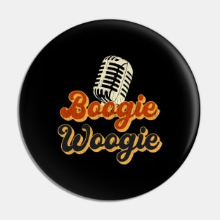 Boogie Woogie Vintage Microphone Design Pin