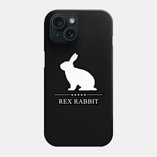 Rex Rabbit White Silhouette Phone Case