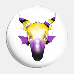 Nonbinary Pride Flag Dragon - 2018 Pin