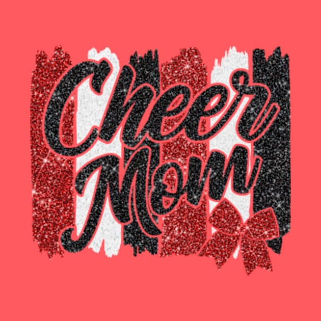 Cheer mom, red glitter faux by Karley’s Custom Creations