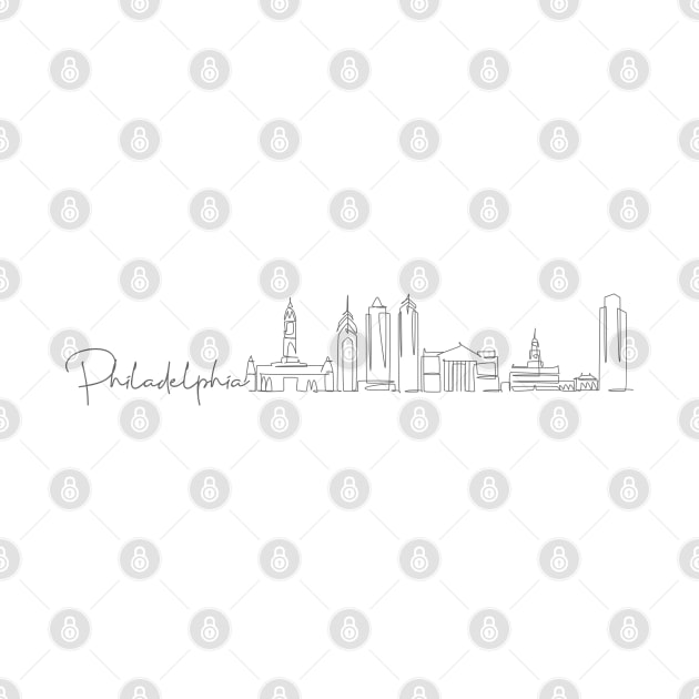 Philadelphia Skyline Line Art by sentinelsupplyco