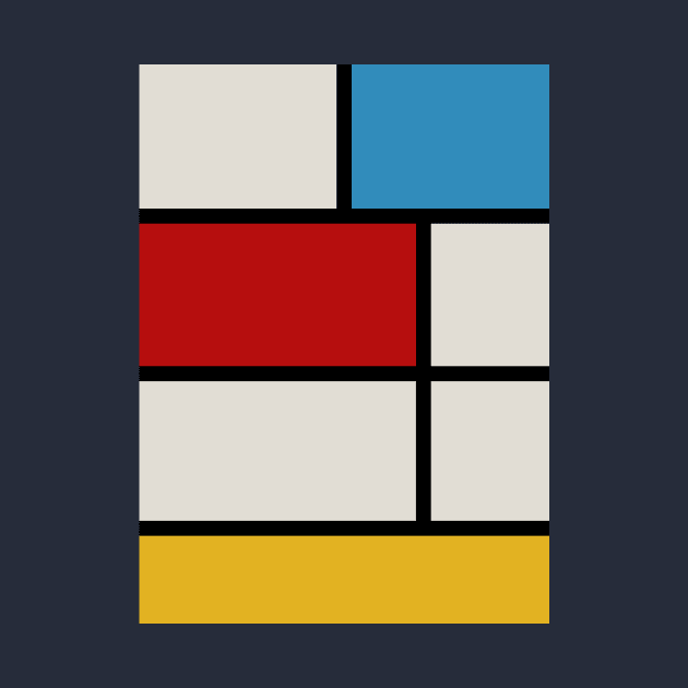 Art Lover Mondrian Style Abstract Geometry by Blue Planet Boutique