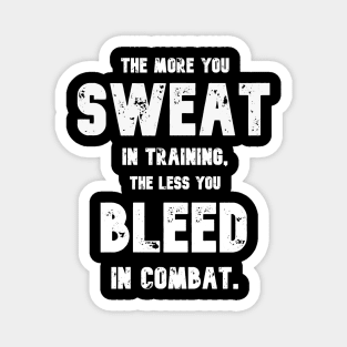 The More You Sweat Spartan Creed Magnet