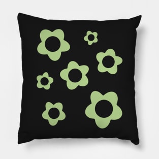 pack flowers aesthetic green Pillow