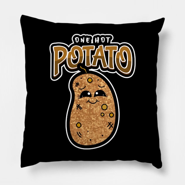 ONE Hot Potato Potato Vegetable Pun Pillow by SartorisArt1