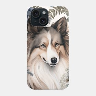 Floral Sheltie Phone Case