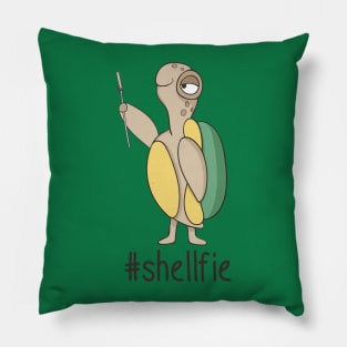 # Shellfie, Turtle Taking A Selfie Pillow