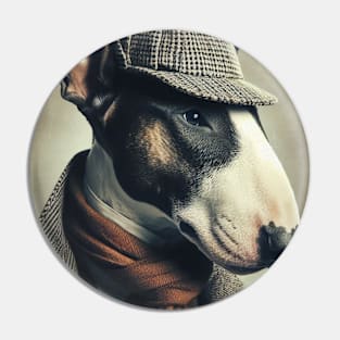 Detective Bull Terrier Pin