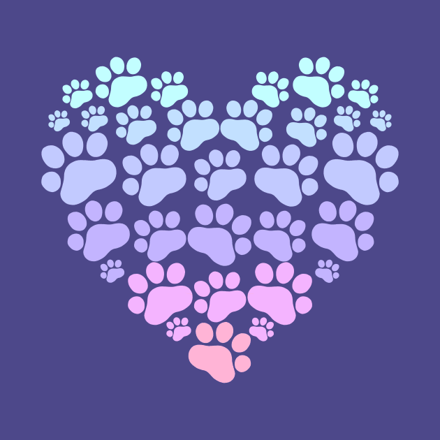 Pastel Paw Heart by LivMyers