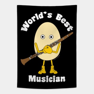 World's Best Clarinet Musician White Text Tapestry