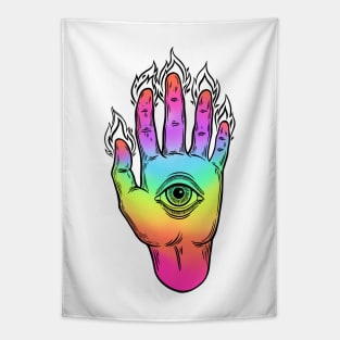 Mysterious Eye. Magic Hand Tapestry