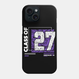 Class of 2027 Urban Streetwear // Graduation Class of '27 Purple Phone Case