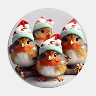 Christmas Robins Pin