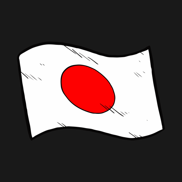 Flag of Japan by Baddest Shirt Co.