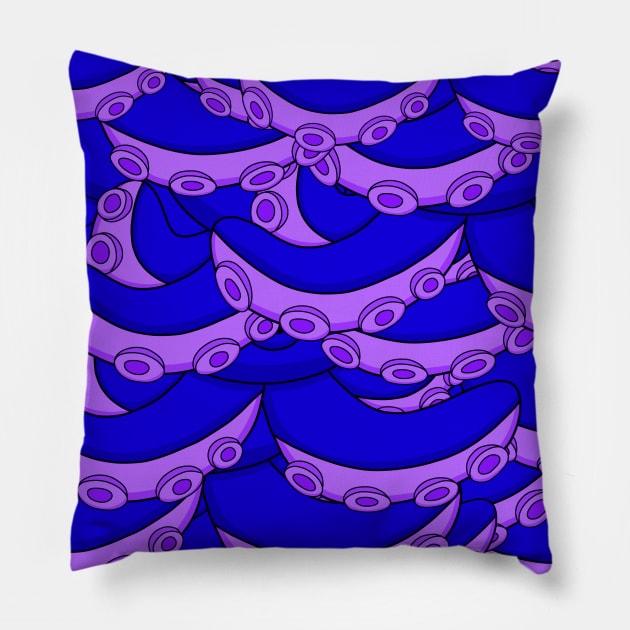 Purple Octopus Tentacle Patterns Pillow by pako-valor