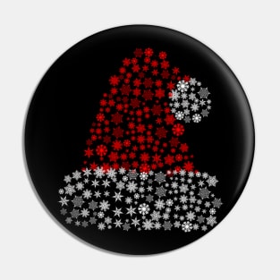 Christmas Santa Cap of Snowflakes Pin