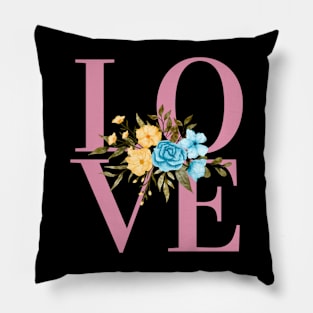 Love, Valentine's Day, Romance, Romantic Floral Botanical Pillow