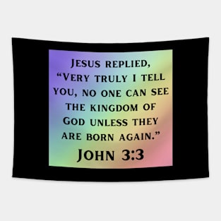 Bible Verse John 3:3 Tapestry