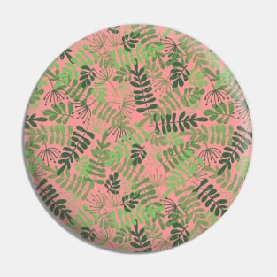 Green Foliage On Pink Pin