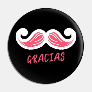 Mustache gracias Pin