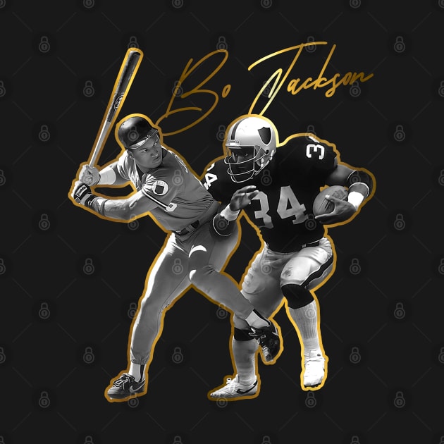 Bo Jackson Gold Tribute by darklordpug