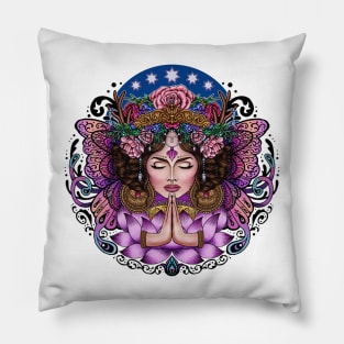 Wild Spirit Lotus Flower - Boho Goddess Pillow