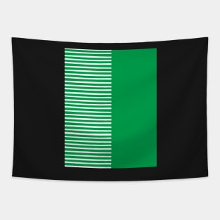 Green and white stripes effect Tapestry
