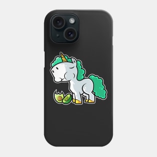 Cute Unicorn Eating Avocado Kawaii Neko Anime graphic Phone Case