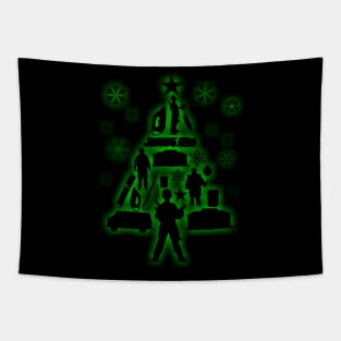 Home Alone Christmas Tree Silhouette Tapestry