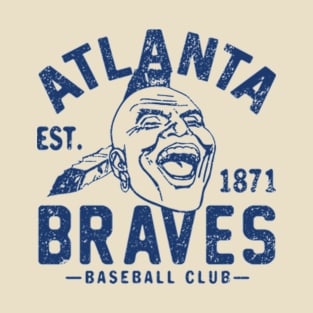 Old Style Atlanta Braves 3 by Buck Tee T-Shirt