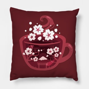 Papercraft Sakura Teacup Pillow