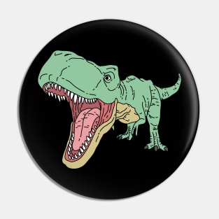 Green T rex Pin