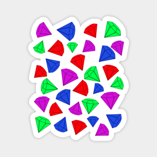 Colorful Gems (White) Magnet