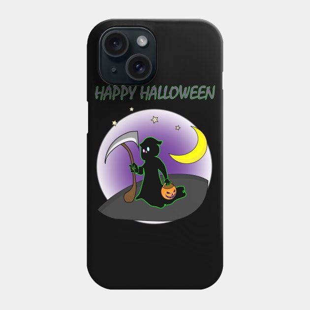 Happy Halloween - Reaper and Pumpkin Edition Phone Case by SPAZE