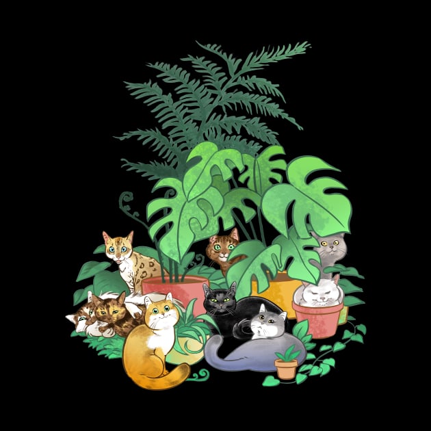Cats and House Plants by aimeekitty