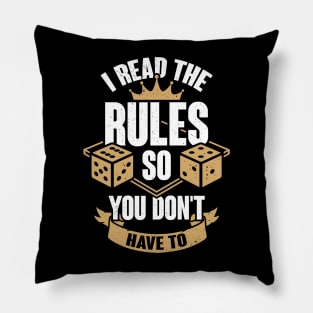 I Read The Rules So You Don't Have To Pillow