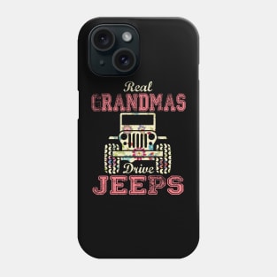 Real Grandmas Drive Jeeps Cute Flower Jeep Floral Jeeps Women/Kid Jeep Lover Jeep Girl Phone Case