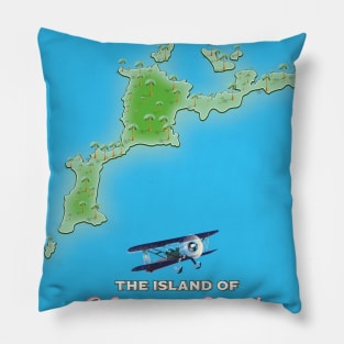 Virgin Gorda Map Pillow