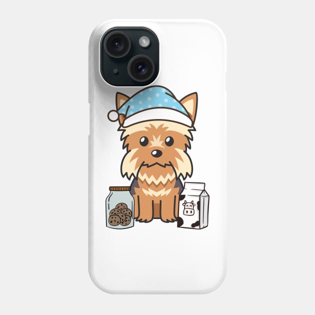 Funny yorkshire terrier is having a midnight snack Phone Case by Pet Station