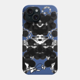 Black Bubbles Dog by RegiaArt Phone Case