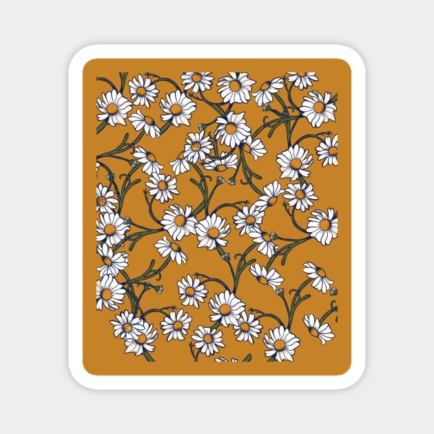 Vintage Daisies Magnet by bubbsnugg