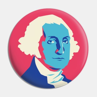 Pop Art Portrait of President George Washington // Presidents Day Pin
