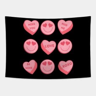 Miss You Hug Me Love Be Mine Xoxo Pink Heart Valentine Tapestry