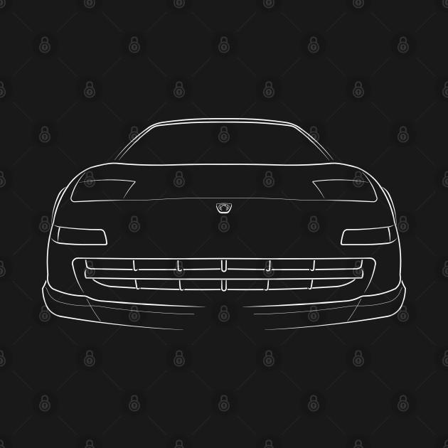 Front/profile - Toyota MR2 W20 - stencil, white by mal_photography