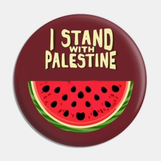 I stand with palestine Pin