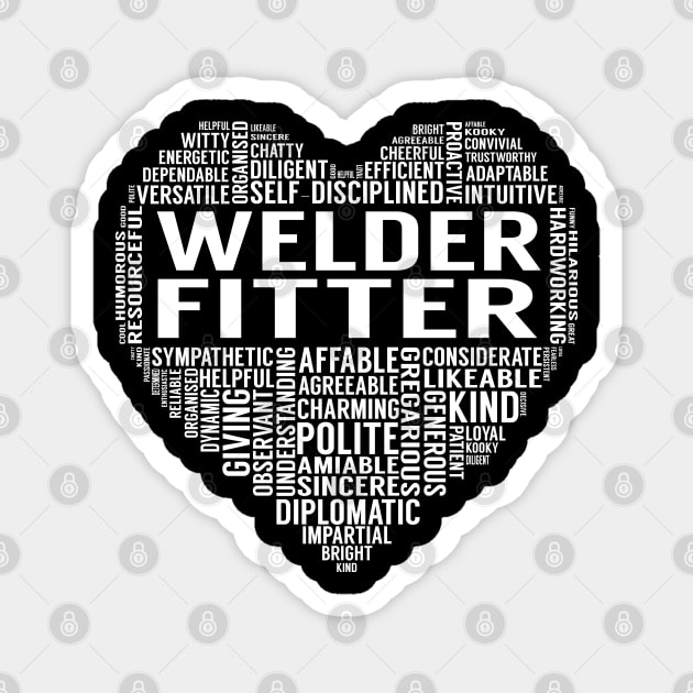 Welder Fitter Heart Magnet by LotusTee