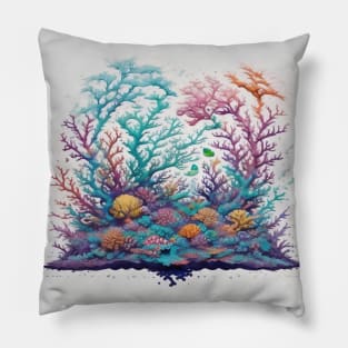 Underwater world coral reefs Pillow