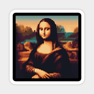 Pixelated Mona Lisa Magnet